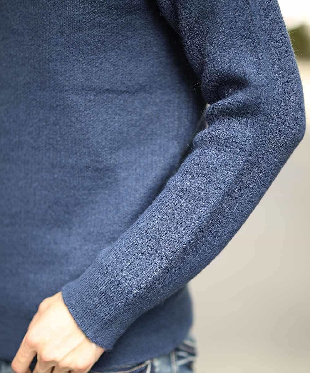 MKIAJ20095 MK MICHEL KLEIN HOMME(MKミッシェルクランオム) リバーシブルニット／リバーアクリルウール ブルー