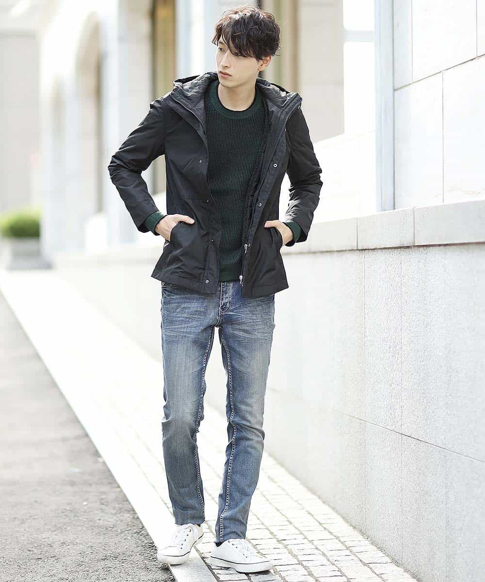 MKIAJ20095 MK MICHEL KLEIN HOMME(MKミッシェルクランオム) リバーシブルニット／リバーアクリルウール ブラック