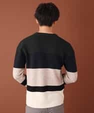 MKIAL59095 MK MICHEL KLEIN HOMME(MKミッシェルクランオム) Vネックニット／ヤクウールナイロン グリーン