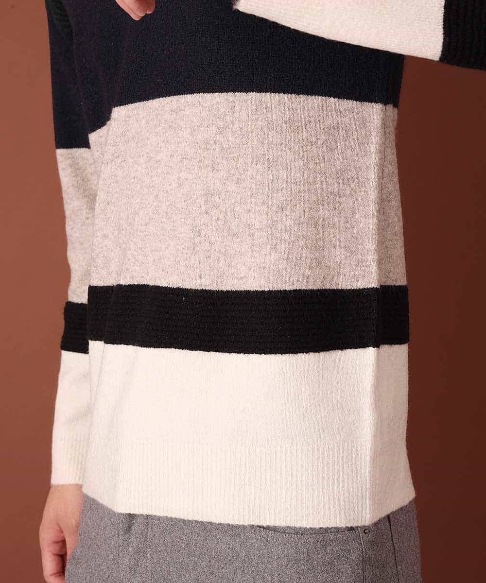 MKIAL59095 MK MICHEL KLEIN HOMME(MKミッシェルクランオム) Vネックニット／ヤクウールナイロン グリーン