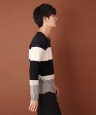 MKIAL59095 MK MICHEL KLEIN HOMME(MKミッシェルクランオム) Vネックニット／ヤクウールナイロン ネイビー