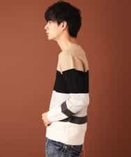 MKIAL59095 MK MICHEL KLEIN HOMME(MKミッシェルクランオム) Vネックニット／ヤクウールナイロン ベージュ