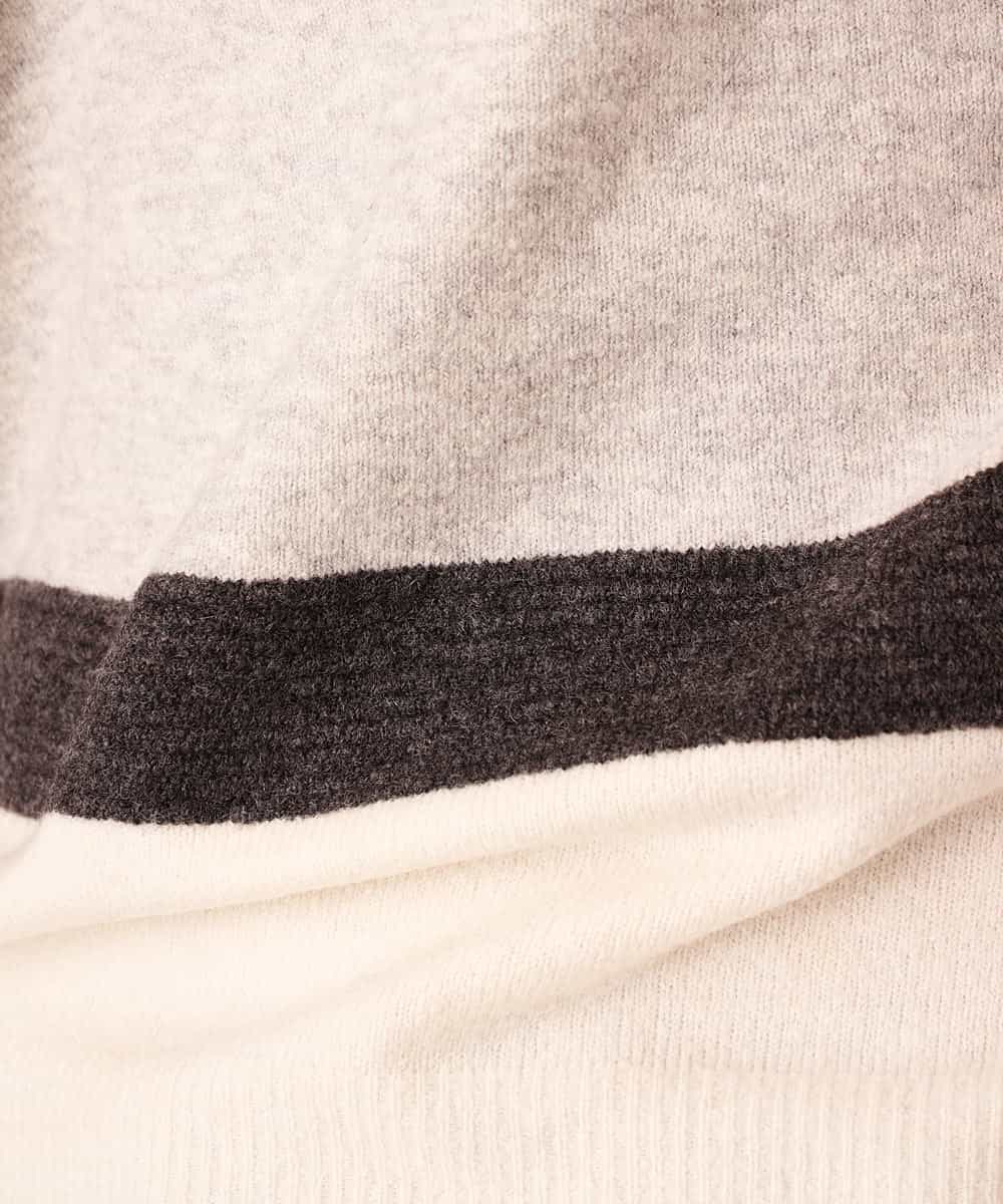MKIAL59095 MK MICHEL KLEIN HOMME(MKミッシェルクランオム) Vネックニット／ヤクウールナイロン ベージュ