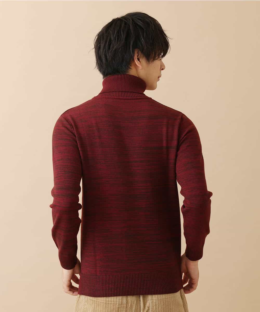 MKIAM76079 MK MICHEL KLEIN HOMME(MKミッシェルクランオム) タートルネックニット／アランケーブルディライト パープル(77)