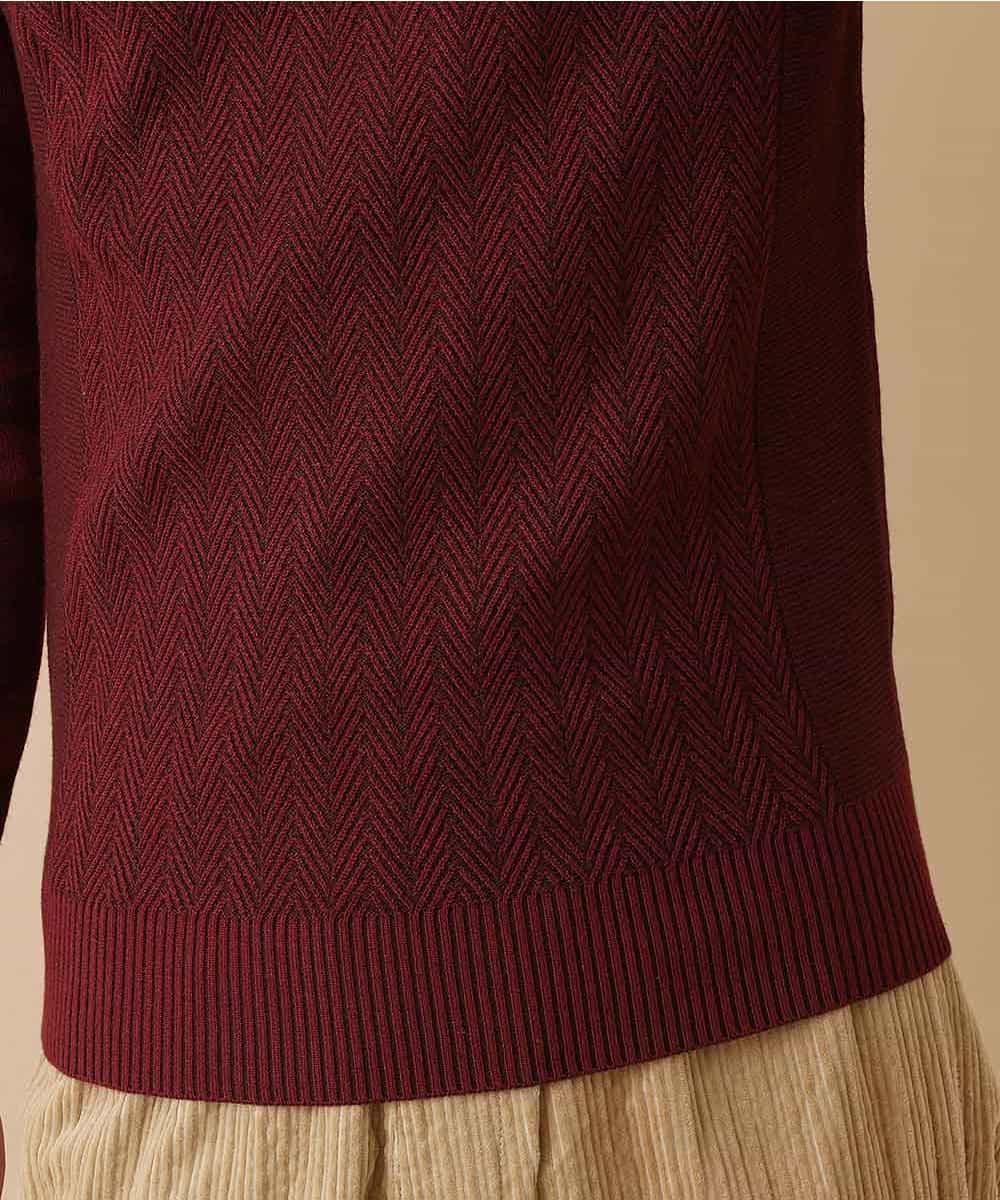 MKIAM76079 MK MICHEL KLEIN HOMME(MKミッシェルクランオム) タートルネックニット／アランケーブルディライト パープル(77)