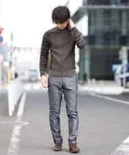 MKIAM76079 MK MICHEL KLEIN HOMME(MKミッシェルクランオム) タートルネックニット／アランケーブルディライト ベージュ(84)