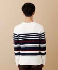 MKIAO28079 MK MICHEL KLEIN HOMME(MKミッシェルクランオム) ランダムモールMIXニット ホワイト