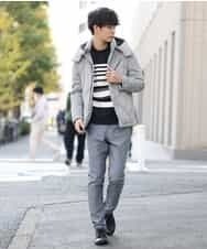 MKIAO28079 MK MICHEL KLEIN HOMME(MKミッシェルクランオム) ランダムモールMIXニット ブラック