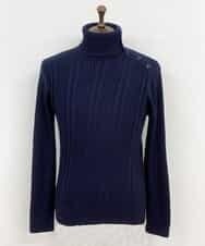 MKIAO41110 MK MICHEL KLEIN HOMME(MKミッシェルクランオム) タートルニット／ニードルループ ネイビー