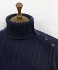 MKIAO41110 MK MICHEL KLEIN HOMME(MKミッシェルクランオム) タートルニット／ニードルループ ネイビー