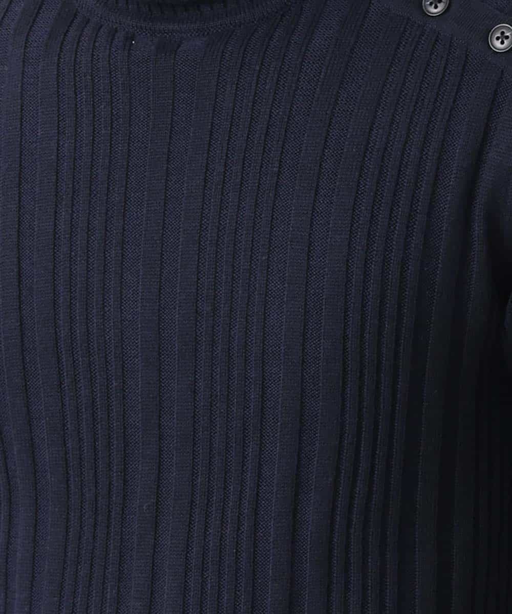 MKIAO41110 MK MICHEL KLEIN HOMME(MKミッシェルクランオム) タートルニット／ニードルループ ネイビー