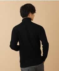 MKIAO42110 MK MICHEL KLEIN HOMME(MKミッシェルクランオム) タートルネックニット／クールハートチェック ブラック