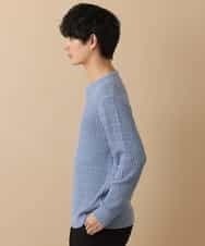 MKIAO44099 MK MICHEL KLEIN HOMME(MKミッシェルクランオム) ニット／７Gカワリアミ ライトブルー