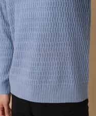 MKIAO44099 MK MICHEL KLEIN HOMME(MKミッシェルクランオム) ニット／７Gカワリアミ ライトブルー