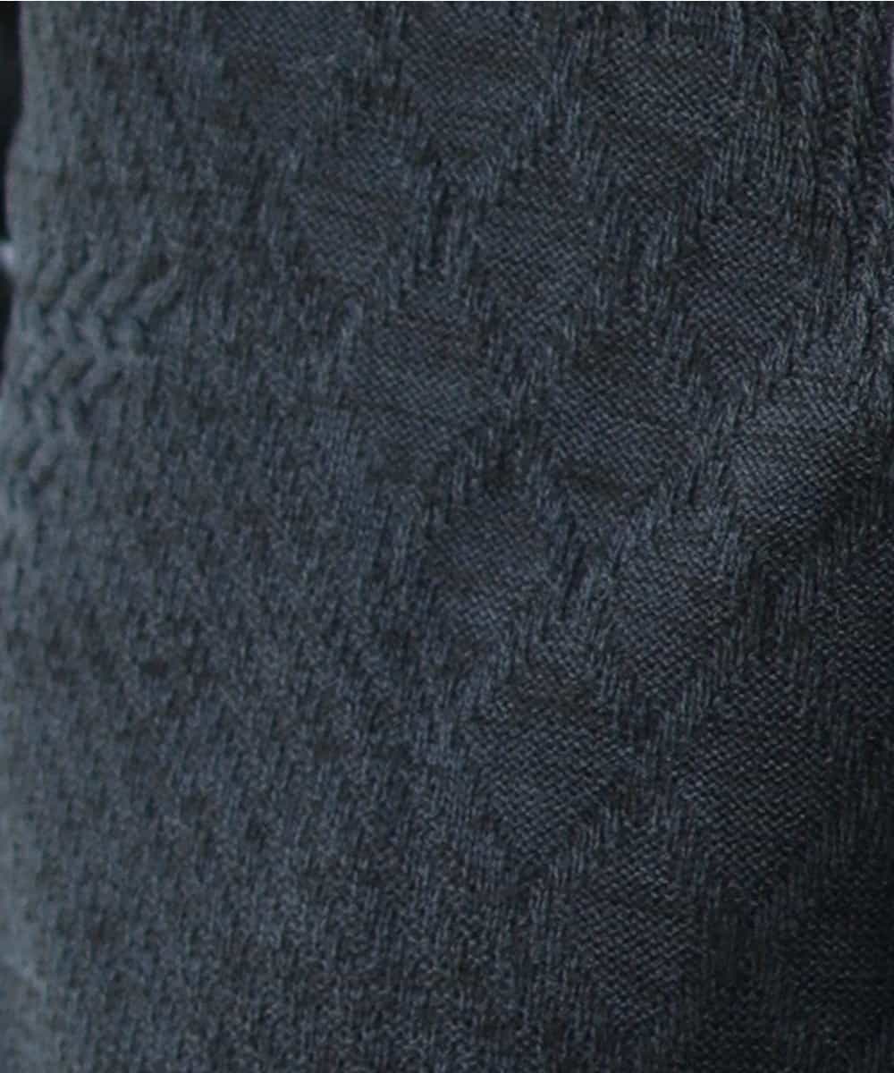 MKICL02065 MK MICHEL KLEIN HOMME(MKミッシェルクランオム) ニット／ヘンケイランダムパネル ネイビー