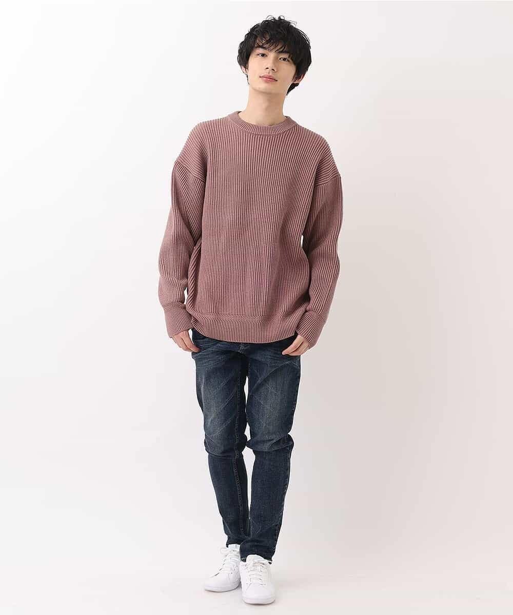 MKICO02079 MK MICHEL KLEIN HOMME(MKミッシェルクランオム) バルーンシルエット / プルオーバーニット ピンク
