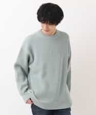 MKICO02079 MK MICHEL KLEIN HOMME(MKミッシェルクランオム) バルーンシルエット / プルオーバーニット グリーン
