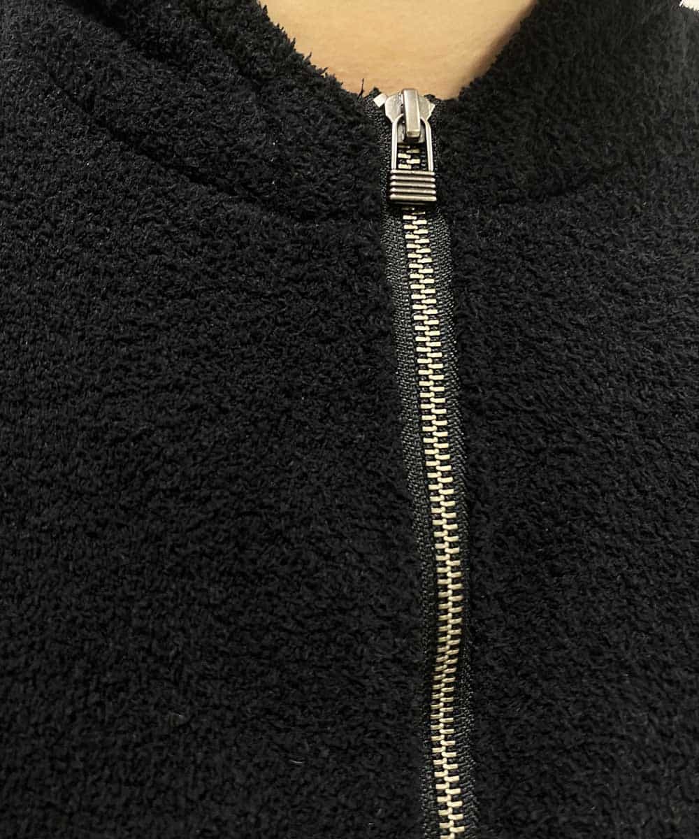 MKICO48079 MK MICHEL KLEIN HOMME(MKミッシェルクランオム) 【ふわもこルームウェア】スターダストパーカー ブラック(94)