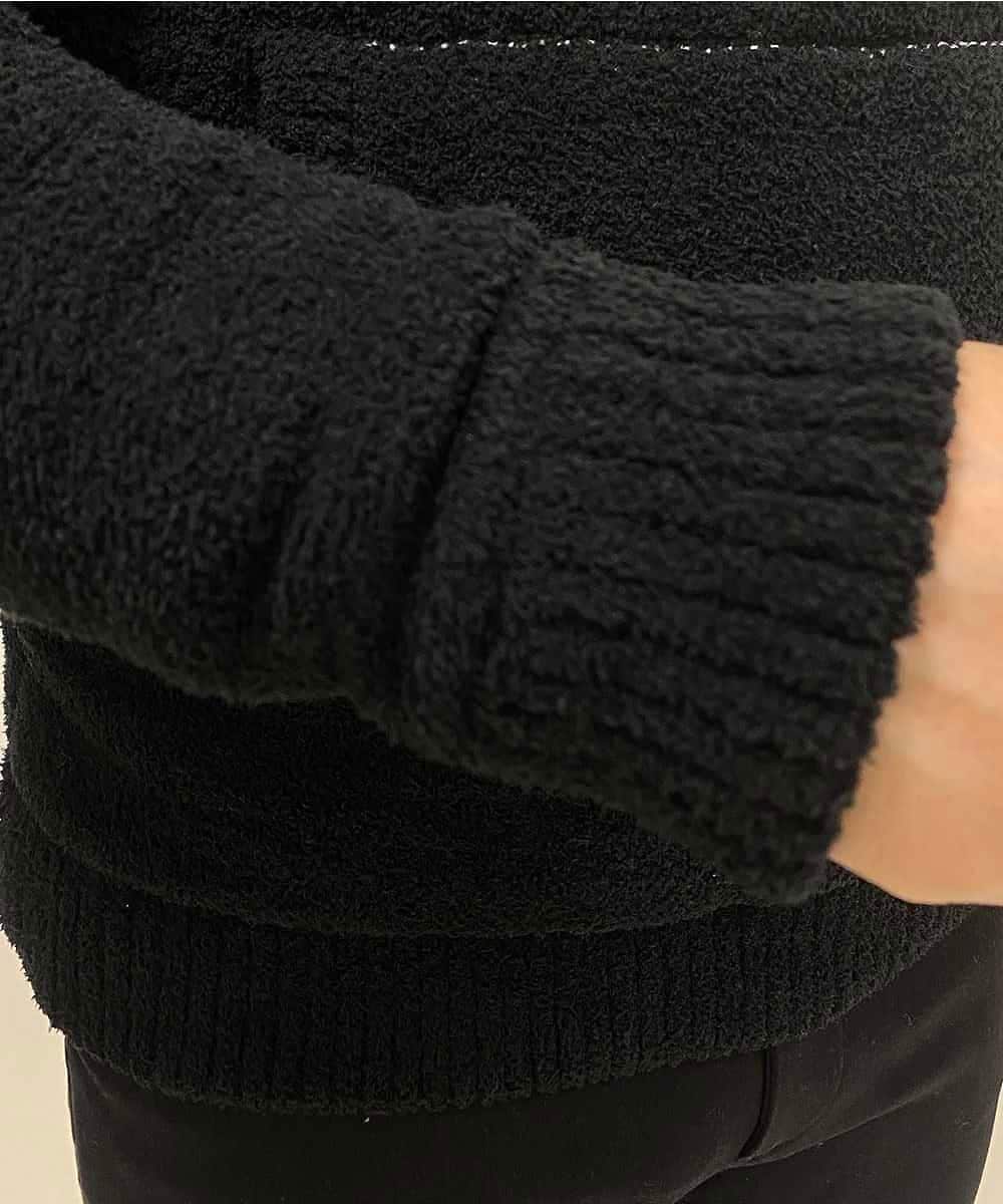 MKICO48079 MK MICHEL KLEIN HOMME(MKミッシェルクランオム) 【ふわもこルームウェア】スターダストパーカー ブラック(94)