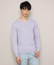 MKIDJ83089 MK MICHEL KLEIN HOMME(MKミッシェルクランオム) ニット／キョウネンへリンボン ラベンダー