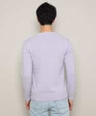 MKIDJ83089 MK MICHEL KLEIN HOMME(MKミッシェルクランオム) ニット／キョウネンへリンボン ラベンダー