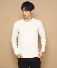 MKIDJ83089 MK MICHEL KLEIN HOMME(MKミッシェルクランオム) ニット／キョウネンへリンボン ホワイト