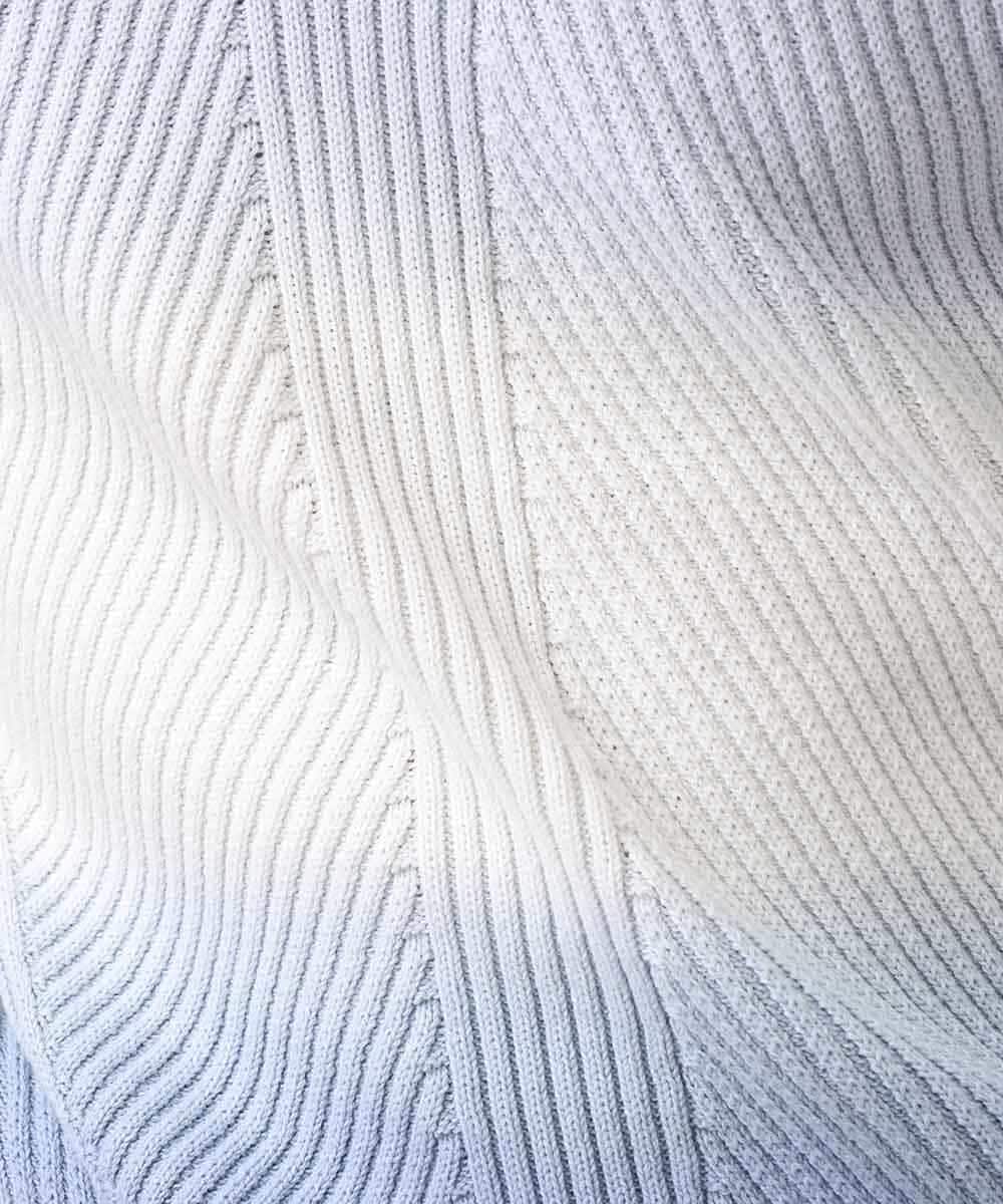 MKIDO08089 MK MICHEL KLEIN HOMME(MKミッシェルクランオム) 【WEB特別プライス】グラデーションニット ライトブルー(50)