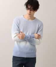 MKIDO08089 MK MICHEL KLEIN HOMME(MKミッシェルクランオム) 【WEB特別プライス】グラデーションニット ライトブルー(50)