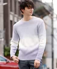 MKIDO08089 MK MICHEL KLEIN HOMME(MKミッシェルクランオム) 【WEB特別プライス】グラデーションニット ラベンダー(60)