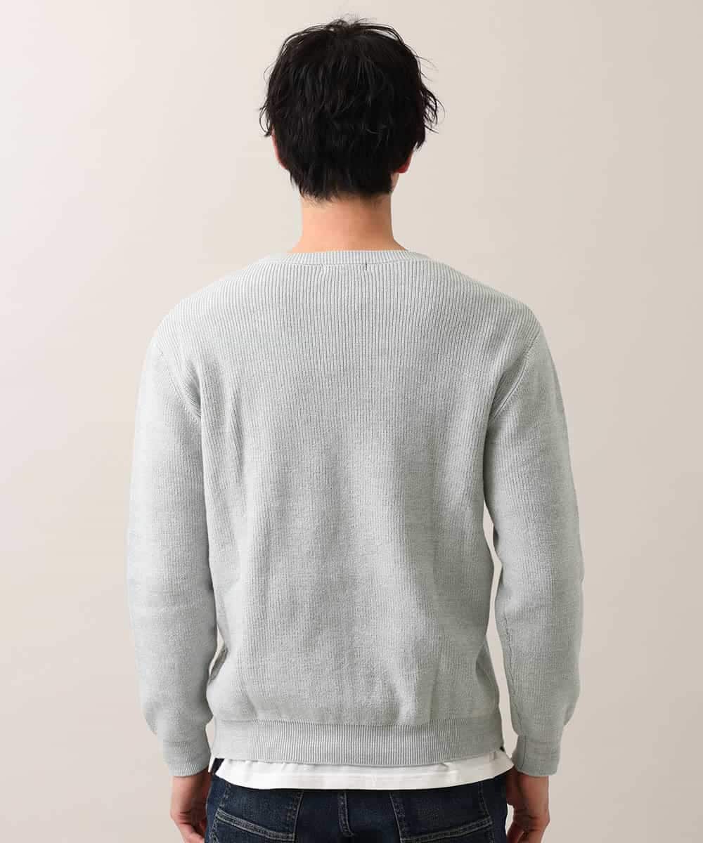 MKIDO13089 MK MICHEL KLEIN HOMME(MKミッシェルクランオム) アンサンブルニット／ケーブルコットン グリーン(30)