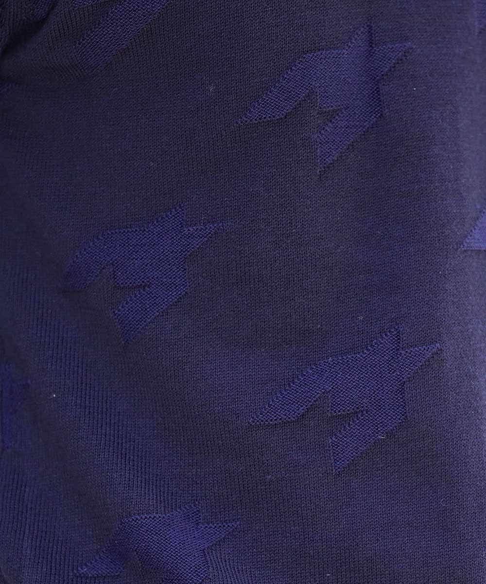 MKIJI56095 MK MICHEL KLEIN HOMME(MKミッシェルクランオム) ニット／チドリジャガード ブルー
