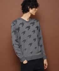 MKIJI56095 MK MICHEL KLEIN HOMME(MKミッシェルクランオム) ニット／チドリジャガード ダークグレー