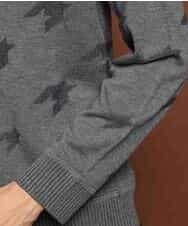 MKIJI56095 MK MICHEL KLEIN HOMME(MKミッシェルクランオム) ニット／チドリジャガード ダークグレー