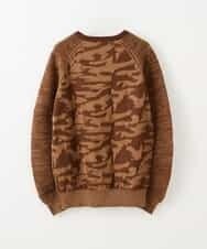 MKIJL16089 MK MICHEL KLEIN HOMME(MKミッシェルクランオム) ニット／カモリップコットン ベージュ