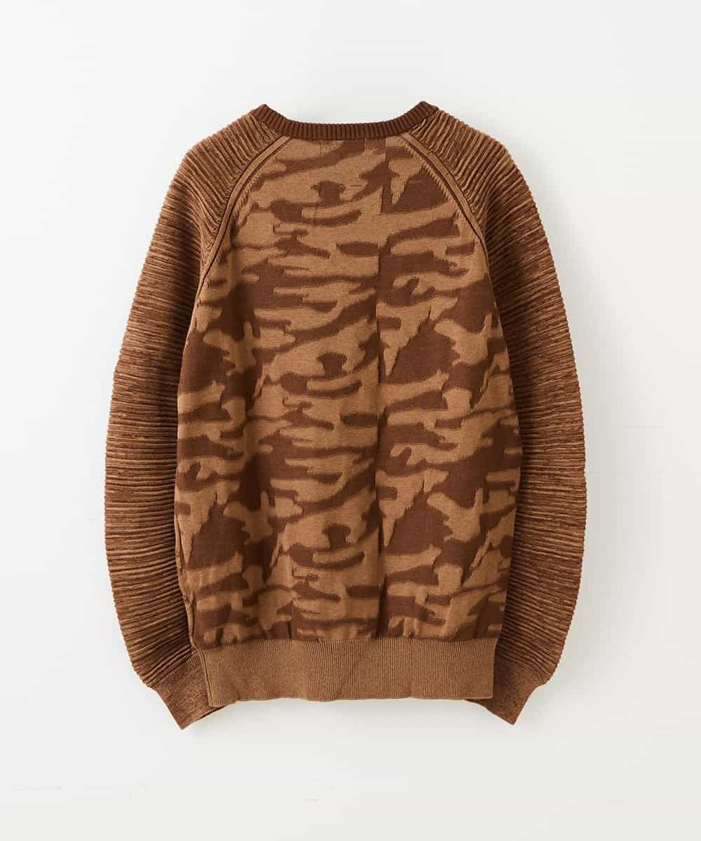 MKIJL16089 MK MICHEL KLEIN HOMME(MKミッシェルクランオム) ニット／カモリップコットン ベージュ
