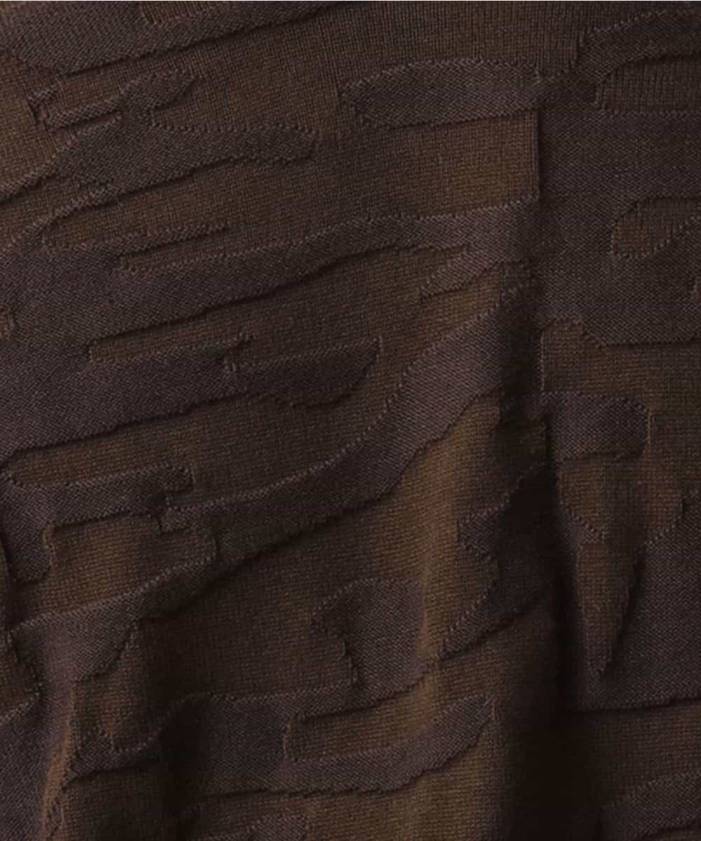 MKIJL16089 MK MICHEL KLEIN HOMME(MKミッシェルクランオム) ニット／カモリップコットン ブラウン