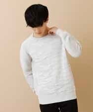 MKIJL16089 MK MICHEL KLEIN HOMME(MKミッシェルクランオム) ニット／カモリップコットン グレー