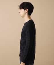 MKIJL16089 MK MICHEL KLEIN HOMME(MKミッシェルクランオム) ニット／カモリップコットン ブラック