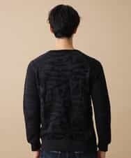 MKIJL16089 MK MICHEL KLEIN HOMME(MKミッシェルクランオム) ニット／カモリップコットン ブラック