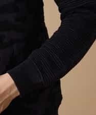 MKIJL16089 MK MICHEL KLEIN HOMME(MKミッシェルクランオム) ニット／カモリップコットン ブラック