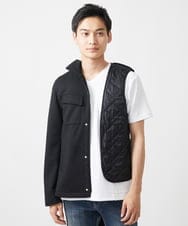 MKJAC07272 MK MICHEL KLEIN HOMME(MKミッシェルクランオム) 【再入荷/在庫限り！/秋冬春兼用/中綿ライナー付き】2WAYブルゾン / TEC EASY JERSY ブラック