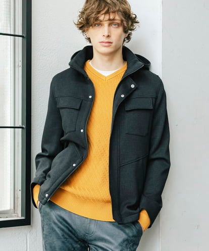 MKJAC07272 MK MICHEL KLEIN HOMME 【再入荷/在庫限り！/秋冬春兼用/中綿ライナー付き】2WAYブルゾン / TEC EASY JERSY