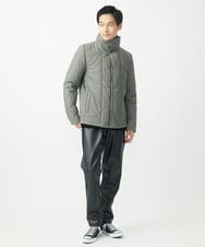 MKJAC18290 MK MICHEL KLEIN HOMME(MKミッシェルクランオム) 【限定展開】フェイクレイヤード中綿ブルゾン/ビンテージワッシャー グレー