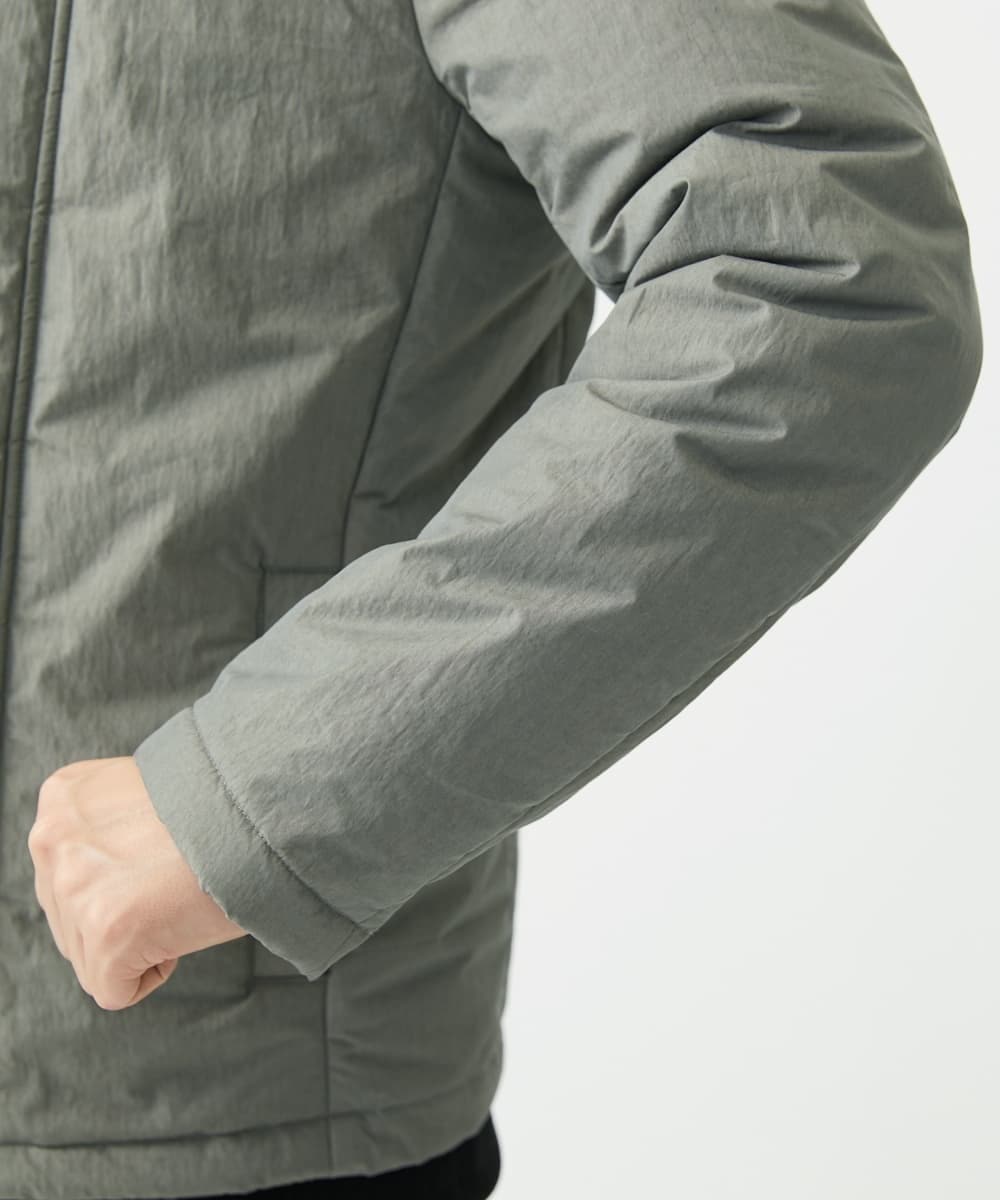 MKJAC18290 MK MICHEL KLEIN HOMME(MKミッシェルクランオム) 【限定展開】フェイクレイヤード中綿ブルゾン/ビンテージワッシャー グレー