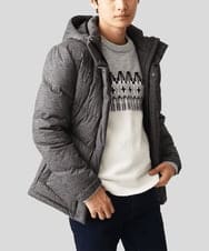 MKJAC21310 MK MICHEL KLEIN HOMME(MKミッシェルクランオム) 【残りわずか/在庫限り！/ストレッチ】ダウンブルゾン / スエードタッチライト ダークグレー