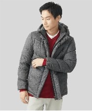 MKJAC21310 MK MICHEL KLEIN HOMME(MKミッシェルクランオム) 【残りわずか/在庫限り！/ストレッチ】ダウンブルゾン / スエードタッチライト ダークグレー