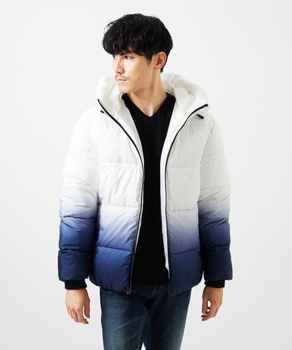 MKJAC80150 MK MICHEL KLEIN HOMME 【ゆったりサイズ】フード中綿グラデーションブルゾン