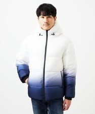 MKJAC80150 MK MICHEL KLEIN HOMME(MKミッシェルクランオム) フード中綿ブルゾン / グラデーション ブルー