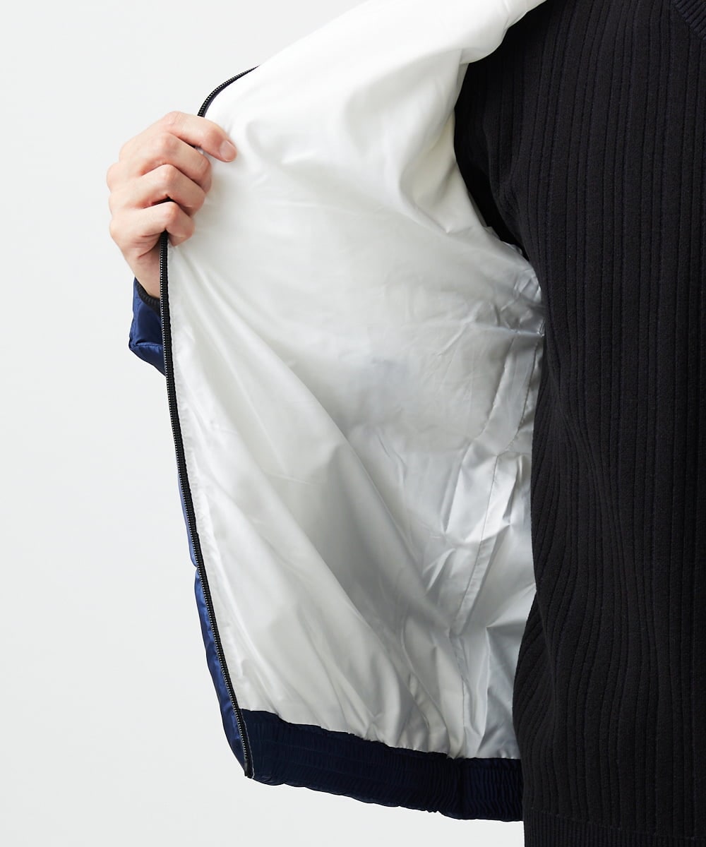 MKJAC80150 MK MICHEL KLEIN HOMME(MKミッシェルクランオム) 【ゆったりサイズ】フード中綿グラデーションブルゾン ブルー