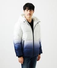 MKJAC80150 MK MICHEL KLEIN HOMME(MKミッシェルクランオム) 【ゆったりサイズ】フード中綿グラデーションブルゾン ブルー